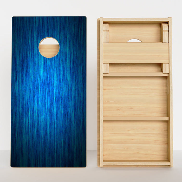 Blue Wood Grain Professional Cornhole Boards