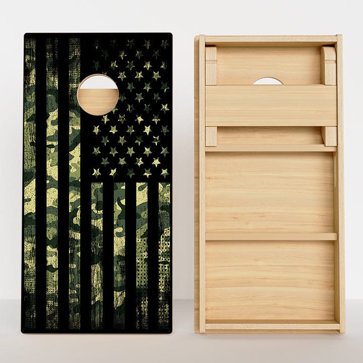 Boards Camo American Flag Professional Cornhole Boards