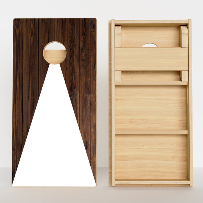 Wood Grain Triangle Professional Cornhole Boards