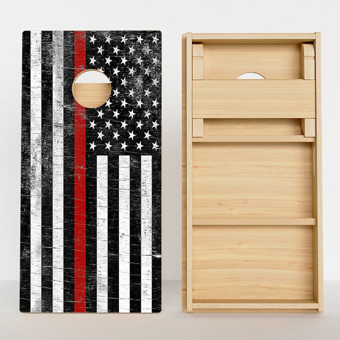 Rustic Red Line Professional Cornhole Boards