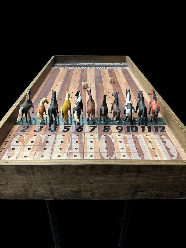 Horse Race Game Jumbo Horse Game with Stained Rails