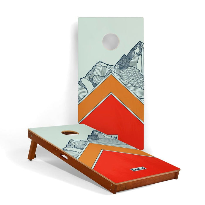 Cornhole Boards Mount Elakai 2ft x 4ft Graphic Wood Classic Cornhole Set | Modern Angle Collection