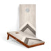 Cornhole Boards Silver Chevron 2ft x 4ft Graphic Wood Classic Cornhole Set | Modern Angle Collection