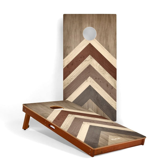 Cornhole Boards Terra Chevron 2ft x 4ft Graphic Wood Classic Cornhole Set | Modern Angle Collection