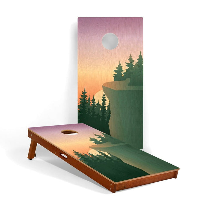 Cornhole Boards Cliff View 2ft x 4ft Graphic Wood Classic Cornhole Set | National Parks Inspired Collection