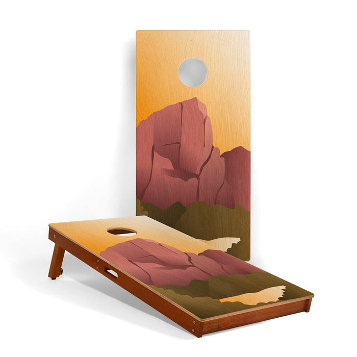 Cornhole Boards Zion 2ft x 4ft Graphic Wood Classic Cornhole Set | National Parks Inspired Collection