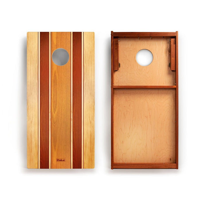 Cornhole Boards Classic Woody 2ft x 4ft Graphic Wood Classic Cornhole Set | Natural Surf Beach Collection