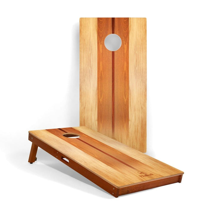 Cornhole Boards Woody 2ft x 4ft Graphic Wood Classic Cornhole Set | Natural Surf Beach Collection