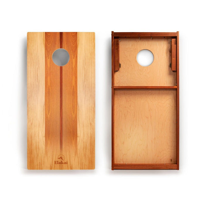 Cornhole Boards 2ft x 4ft Graphic Wood Classic Cornhole Set | Natural Surf Beach Collection