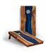 Cornhole Boards Blue Pearl 2ft x 4ft Resin & Wood Classic Cornhole Set | Live Edge River Collection