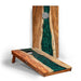 Cornhole Boards Green Pearl 2ft x 4ft Resin & Wood Classic Cornhole Set | Live Edge River Collection