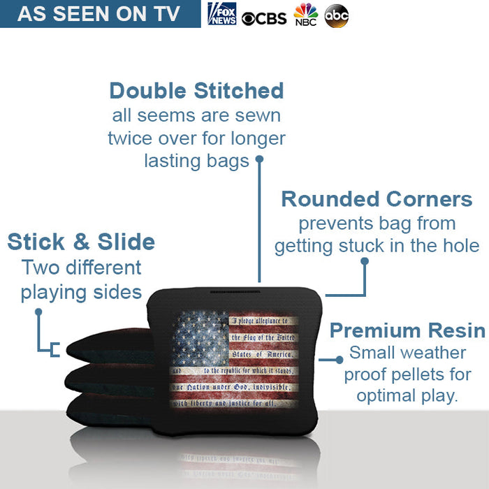 Pledge Of Allegiance Cornhole Bags