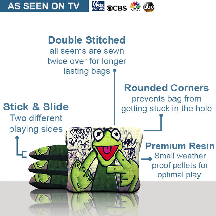 Gangster Frog Cornhole Bags