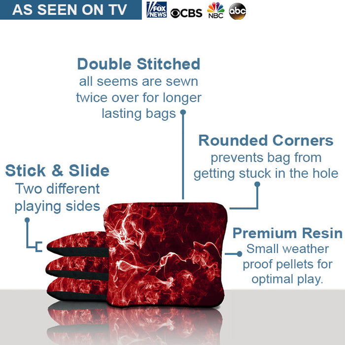 Red Smoke Cornhole Bags