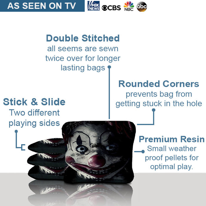Crazy Clown Cornhole Bags