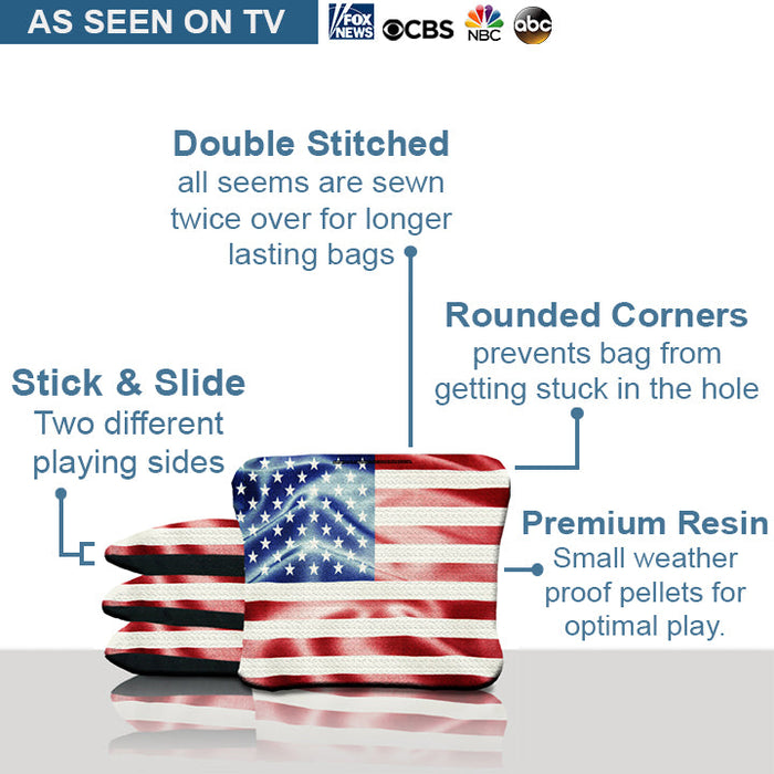 Patriotic Flag Cornhole Bags