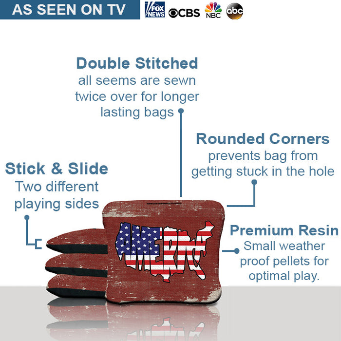 America Red Cornhole Bags