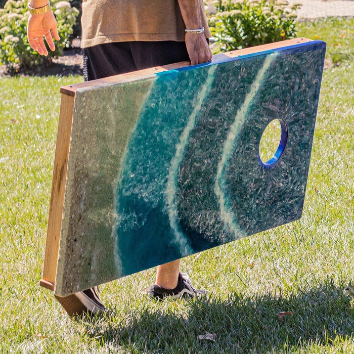 Cornhole Boards 2x4 The Beach Epoxy Resin Cornhole Boards
