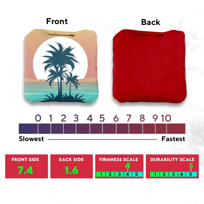 Tropical  Palms Cornhole Bags - Set of 8