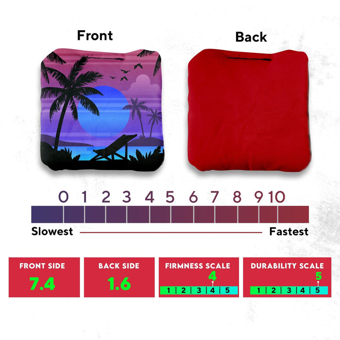 Colorful Beach Cornhole Bags - Set of 8