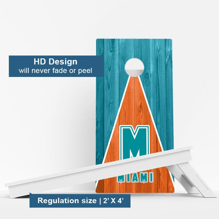 Boards Miami Football Weather Proof Cornhole Boards