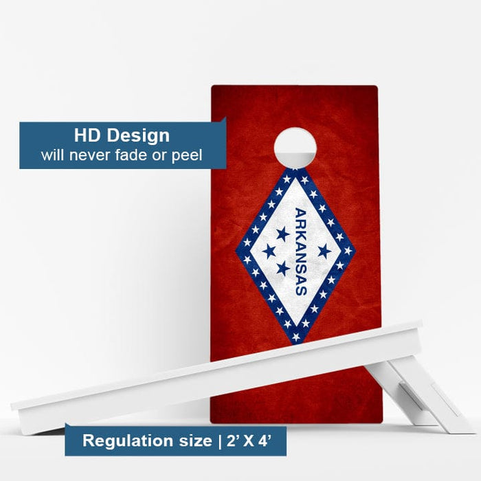 Boards Arkansas Flag Weather Proof Cornhole Boards