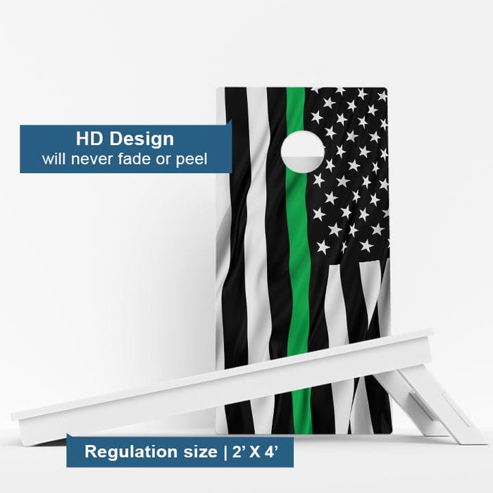 Boards Military Line American Flag Weather Proof Cornhole Boards