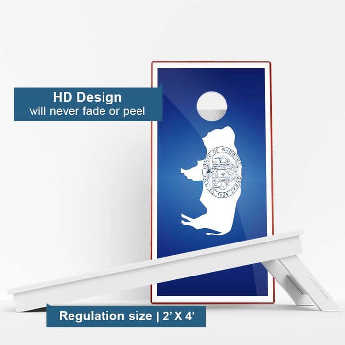 Boards Wyoming Flag Weather Proof Cornhole Boards