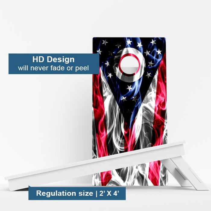 Boards Ohio Flag Weather Proof Cornhole Boards