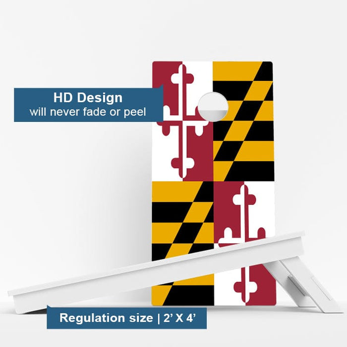 Boards Maryland Flag Weather Proof Cornhole Boards