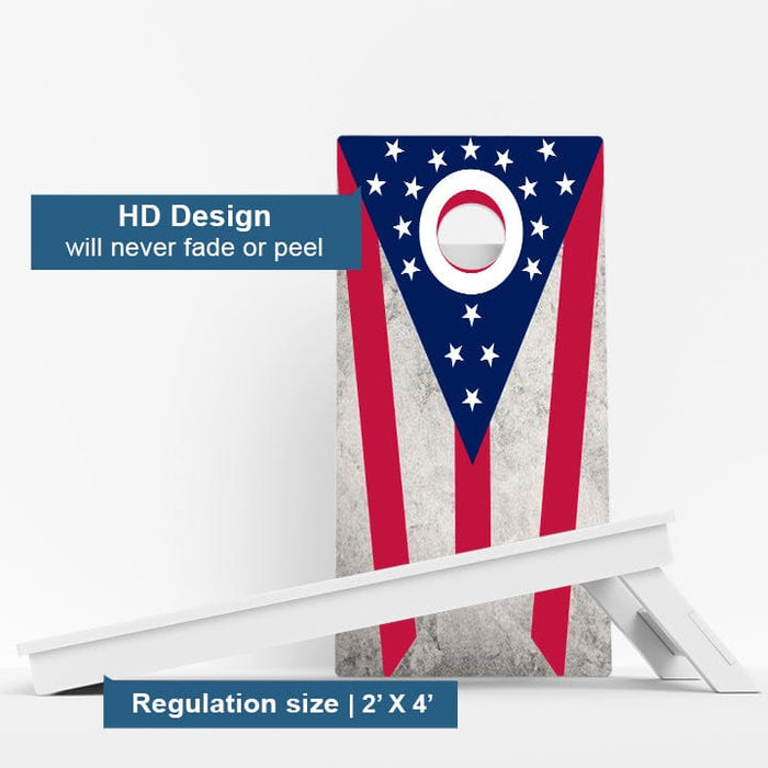 Boards Ohio Flag Weather Proof Cornhole Boards