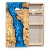 Patterned Background Cornhole Boards - Backyard Series