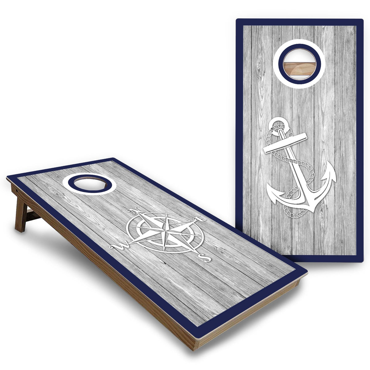 Nautical Cornhole Boards - Backyard Series