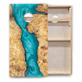 Patterned Background Cornhole Boards - Backyard Series