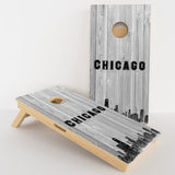 Boards Chicago Black & White City Baseball Professional Cornhole Boards