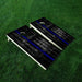 Dark Blue Lines Cornhole Boards Wraps (Set of 2)