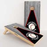 Boards Cincinnati Baseball White & Red Professional Cornhole Boards