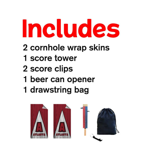 Atlanta Football Cornhole Boards Wraps (Set of 2)