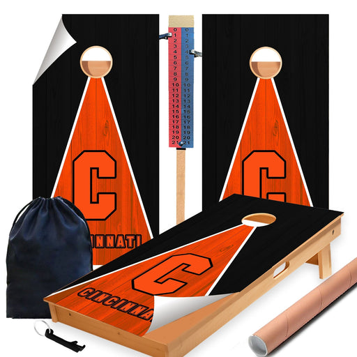 Cincinnati Football Cornhole Boards Wraps (Set of 2)