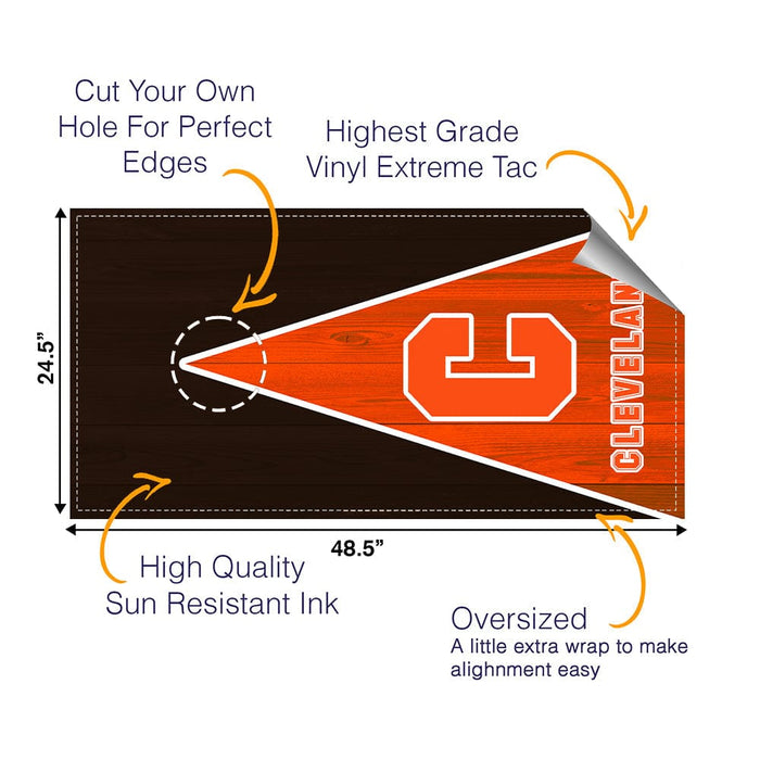 Cleveland Football Cornhole Boards Wraps (Set of 2)
