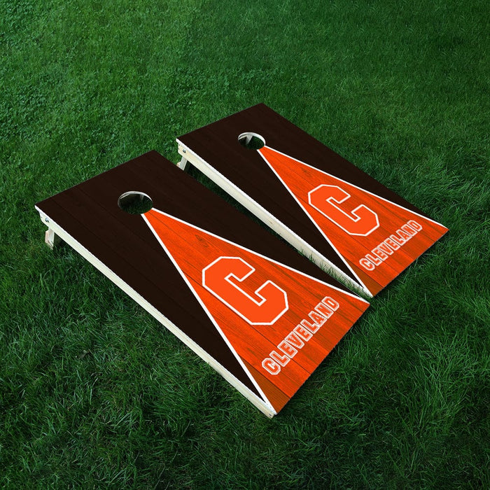 Cleveland Football Cornhole Boards Wraps (Set of 2)