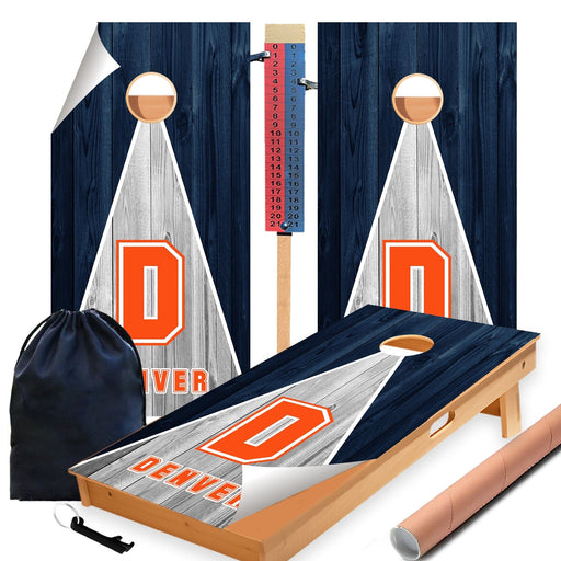 Denver Football Cornhole Boards Wraps (Set of 2)