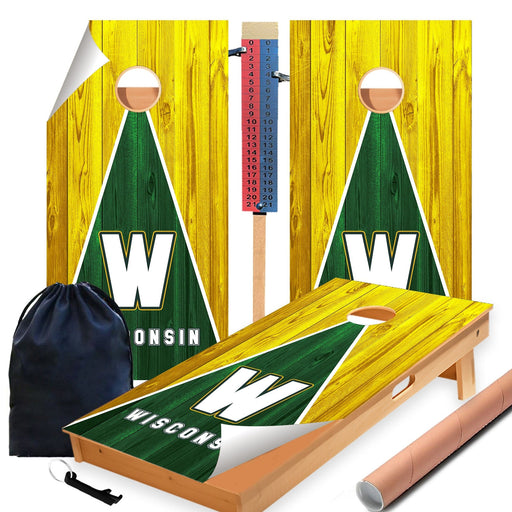 Wisconsin Football Cornhole Boards Wraps (Set of 2)