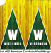 Wisconsin Football Cornhole Boards Wraps (Set of 2)