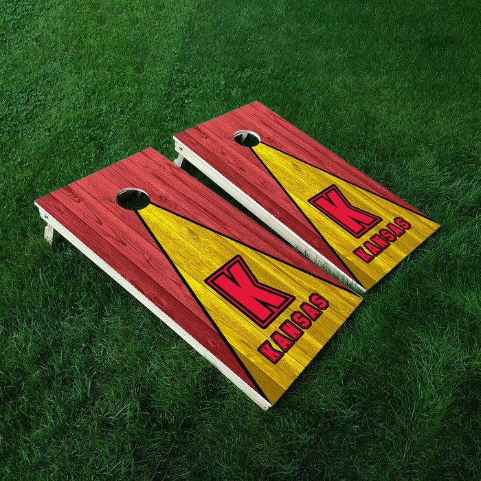 Kansas Football Cornhole Boards Wraps (Set of 2)