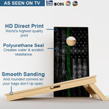 Boards Thin Green Line Flag Professional Cornhole Boards
