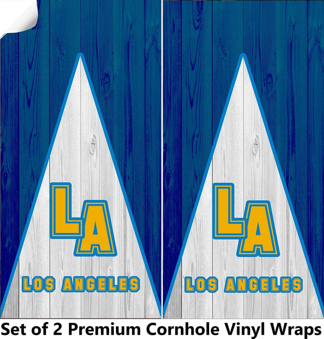 Los Angeles Football Cornhole Boards Wraps (Set of 2)