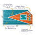 Miami Football Cornhole Boards Wraps (Set of 2)