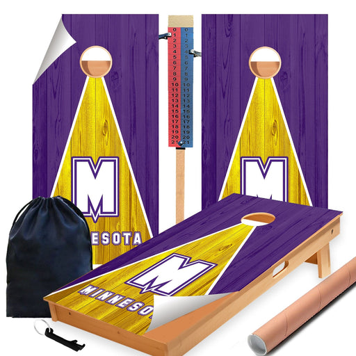 Minnesota Football Cornhole Boards Wraps (Set of 2)