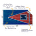 Massachusetts Football Cornhole Boards Wraps (Set of 2)